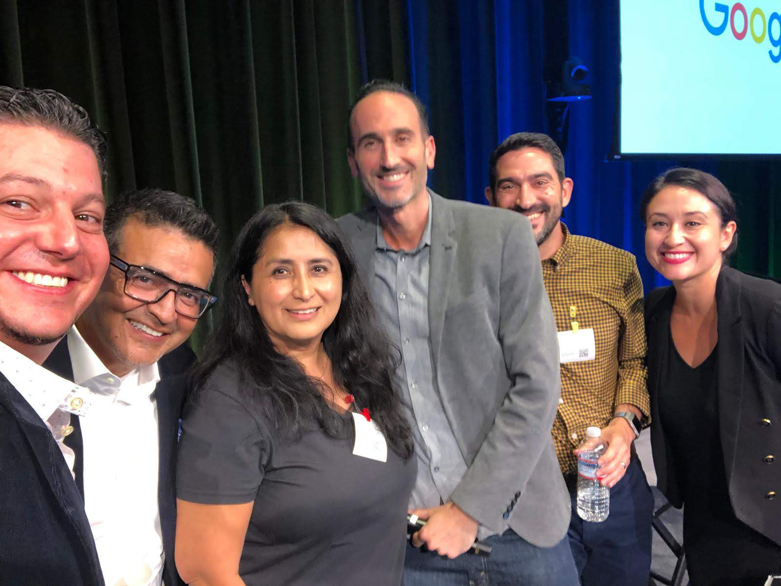 Group gathered onstage at the SaludConTech symposium